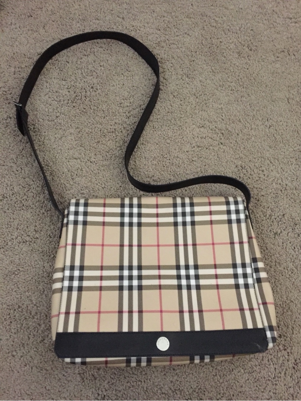 Burberry Messenger Bag with Black Trim